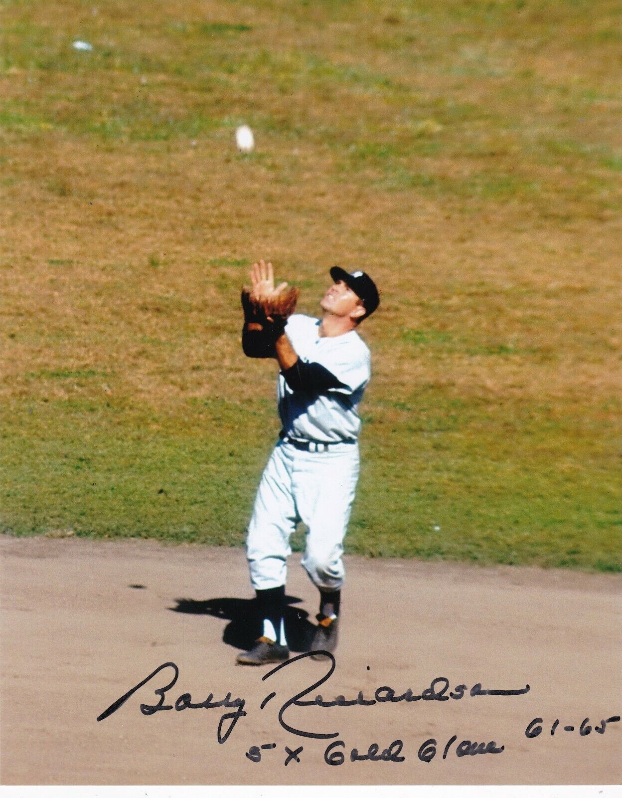 BOBBY RICHARDSON NEW YORK YANKEES 5 X GOLD GLOVE 61-65 ACTION SIGNED 8x10