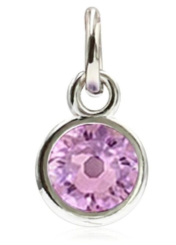 Diamond-encrusted Twelve Birthstone Colored Glass Pendant Necklace Jewelry DIY Pet Alloy Accessories Jewelry