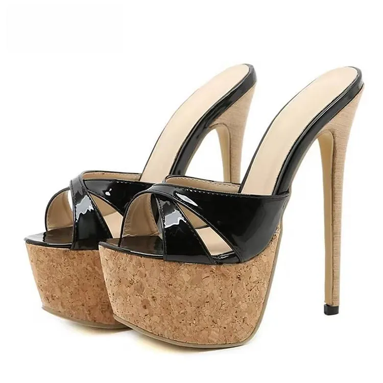 Summer Ultra Thin High Heels 17CM Slippers