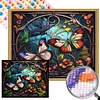 >SALE<5D DIY Full Round Drill Partial AB Diamond Painting Butterfly Decoration 55x45cm
