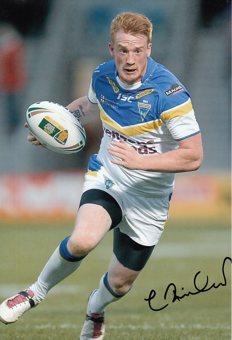 Warrington Wolves Hand Signed Chris Riley 12x8 Photo Poster painting 11.