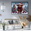 Christmas Highland Cow-14CT Stamped Cross Stitch 50*40cm tapestrymarket
