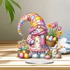 Diamond Painting Acrylic Single Sided Easter in April Gnome Ornaments Tabletop Home Office Decor