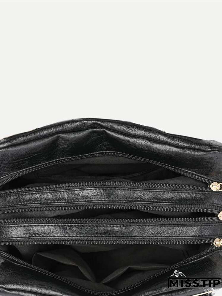 Minimalist Buckle Detail Satchel Bag