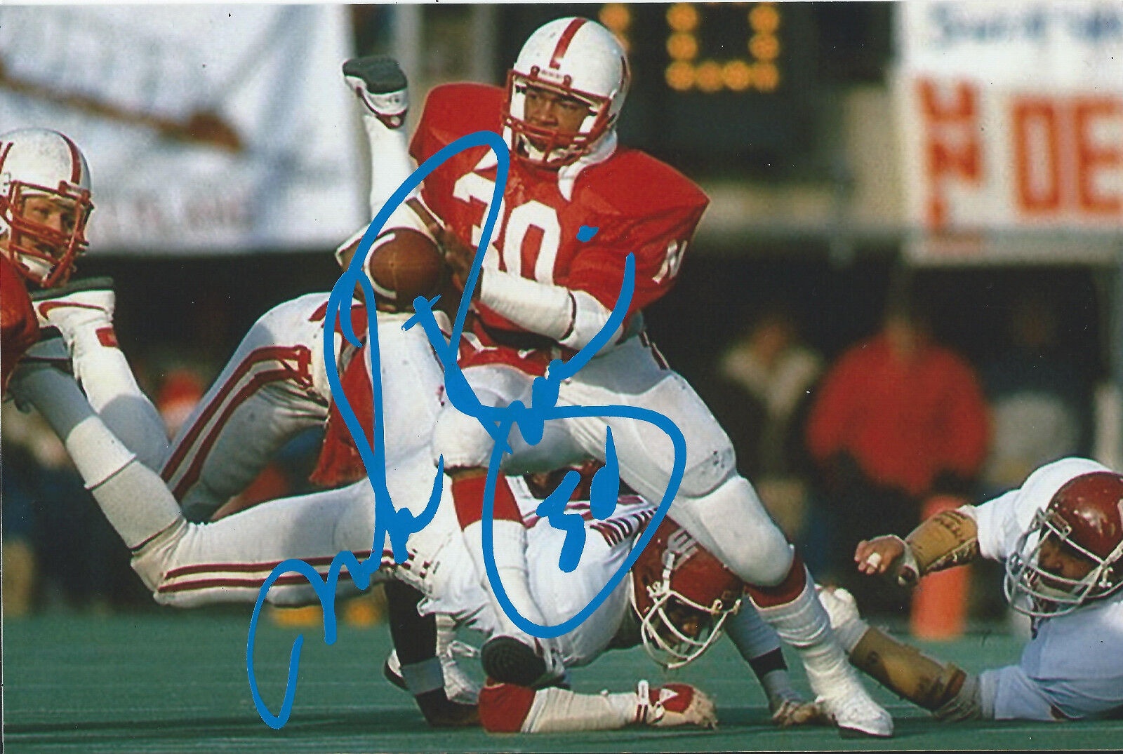 Mike Rozier Signed 4x6 Photo Poster painting Nebraska Cornhuskers 1983 Heisman Trophy NCAA COA