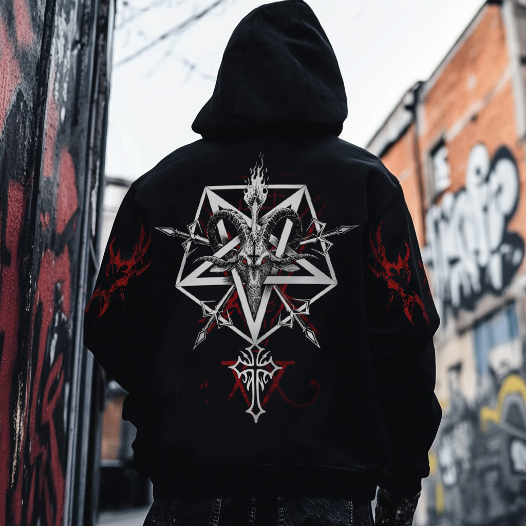 Devil Goat Pentecostal Unisex Casual Sports Hoodie
