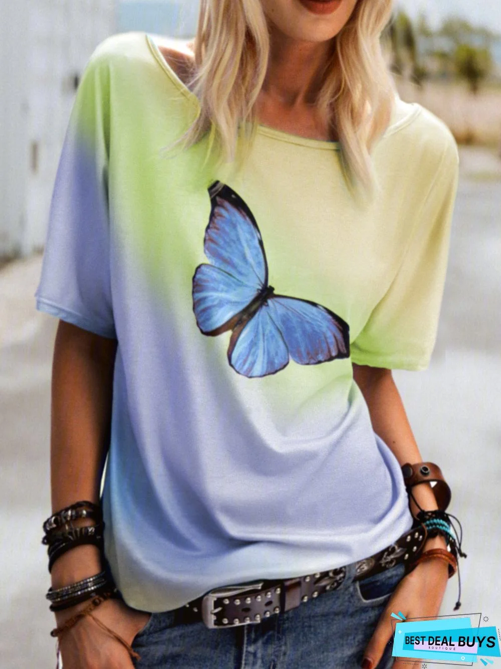 Holiday Short Sleeve Cotton-Blend T-shirt