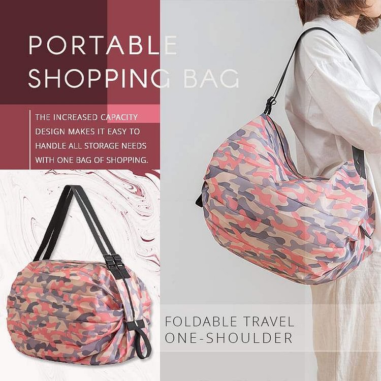 (🎉Mother's Day Sale 40%OFF)Foldable Travel One-shoulder Portable Shopping Bag-Buy 3 get 2 Free&Free Shipping