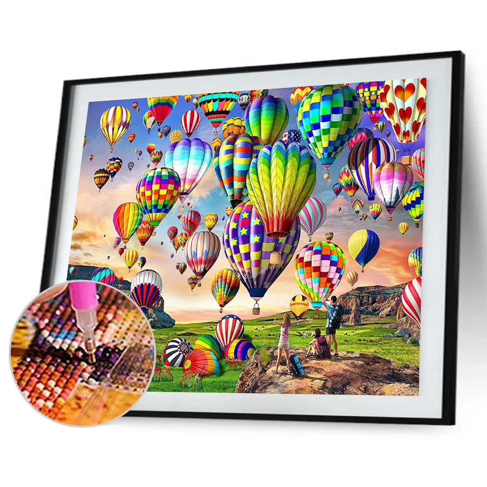Diamond Painting - Full Round Drill - Hot Air Balloon(60*40cm)