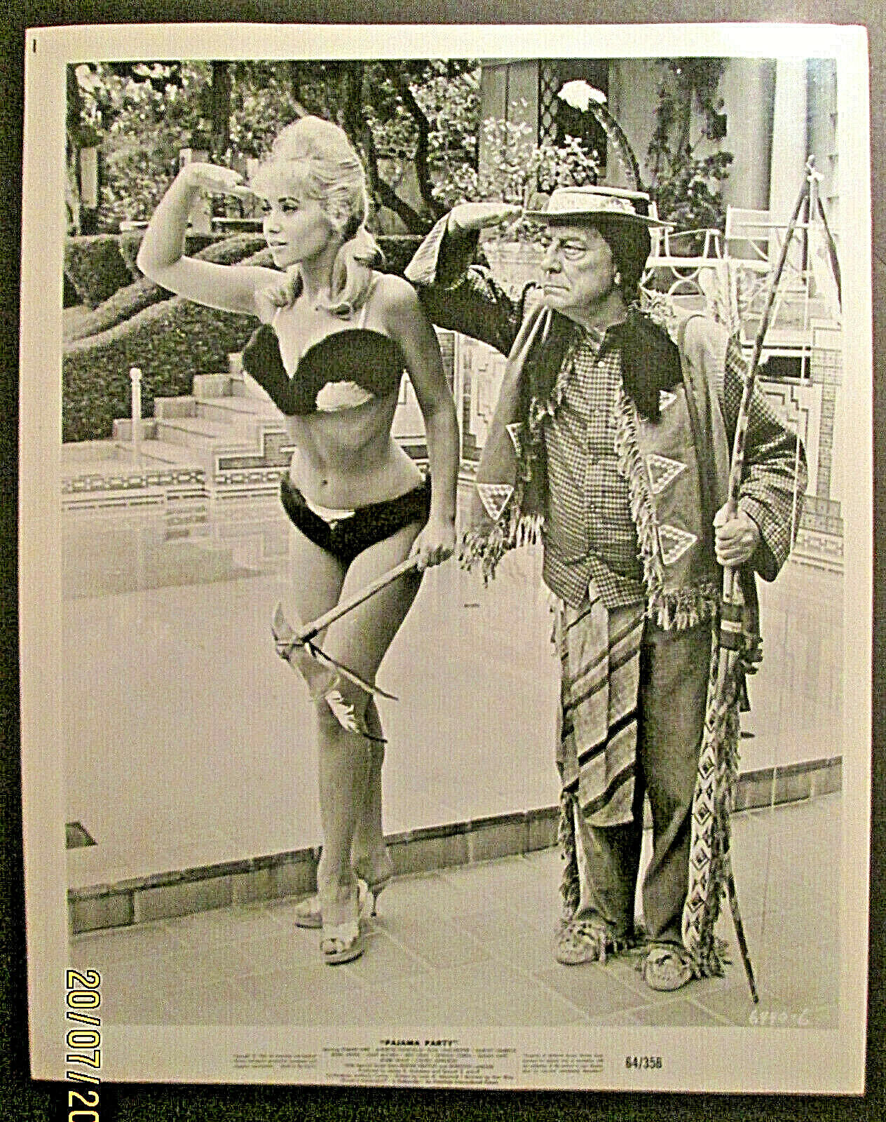 BUSTER KEATON: (PAJAMA PARTY) ORIG,1964 RARE UNSEEN PUBLICITY Photo Poster painting # 2 *