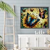 5D DIY Full Round Drill Stained Glass Diamond Painting Sunflower 40x30cm
