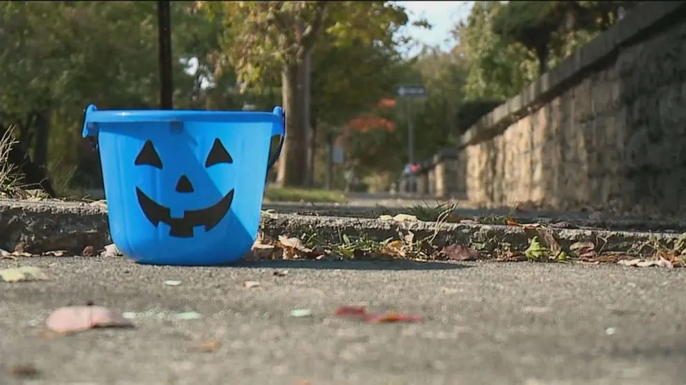 PHOTO: Blue buckets will be carried this Halloween for autism awareness. PHOTO: Blue buckets will be carried this Halloween for autism awareness.