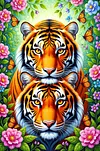 Luxury AB Velvet Diamond Painting Kit - Tiger