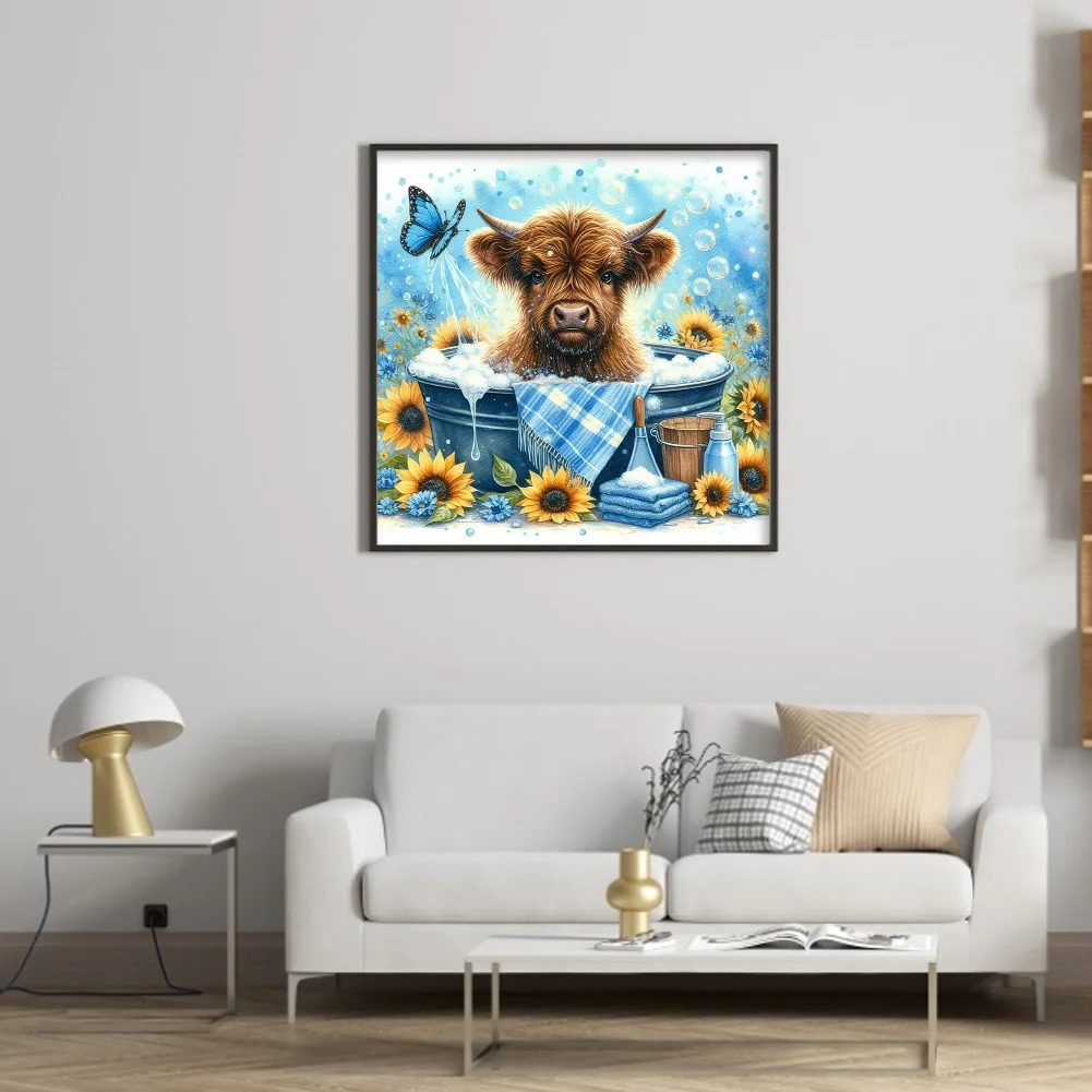 11CT Full Stamped Cross Stitch - Yak(Canvas|40*40CM)