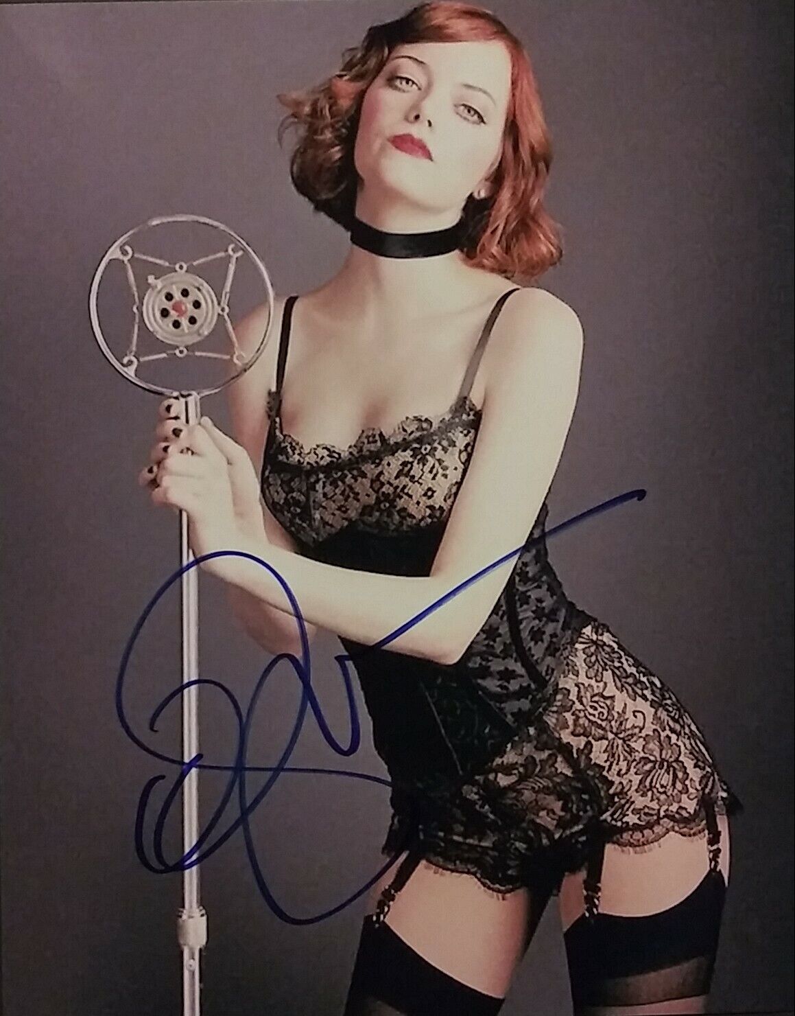 Emma Stone signed 8 x 10