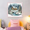 Christmas Cottage-11CT Stamped Cross Stitch 40*40cm/15.75*15.75in tapestrymarket