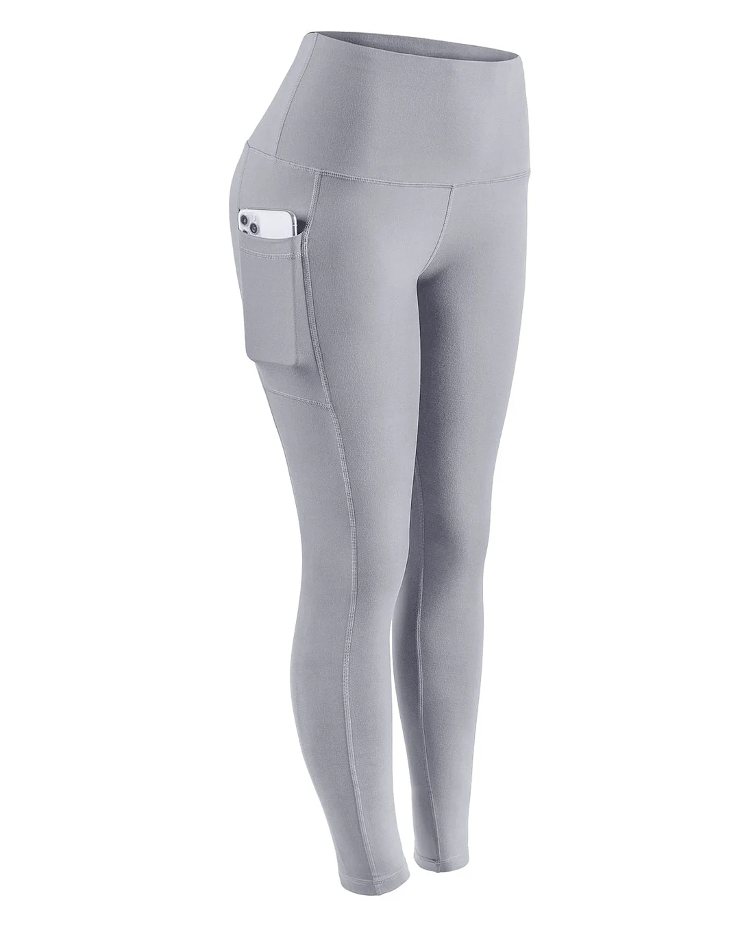 ATHVOTAR Middle Waist Leggings With Pocket Elastic Women Leisure Type Push Up Leggings Women Gym Hip Fitness Pants