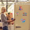 4pcs America 250th Anniversary DIY Diamond Art Magnets Kit Diamond Art Refrigerator Magnet Rhinestones Refrigerator Magnetic Sticker for Adult Beginners DIY Home Office Decor (05)