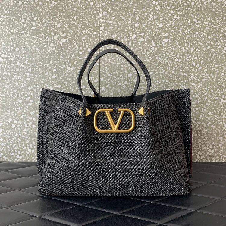 Valentino Small Supervee Bag in Raffia