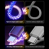 Purely Hand-Made Customized RGB Luminous Data Cable Adapted To Apple Car Fast Charging Cable 30Wmfi Charger Cable Atmosphere Light