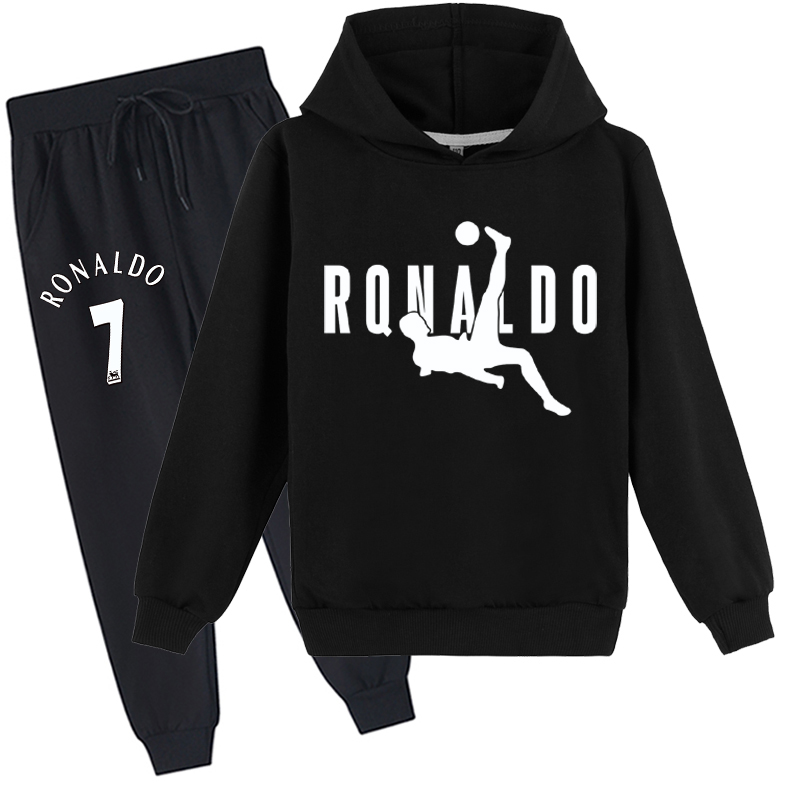 Mayoulove Ronaldo Hoodie Set for Kids - Stylish Soccer Apparel for Boys  Girls, Perfect Gift for Young Fans-Mayoulove