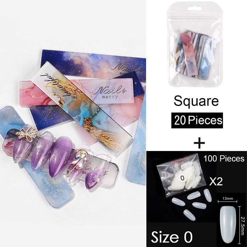 250 PCS Same Size Fake Nails Oval Shape False Nail Tips For Drawing Nail Design Acrylic Full Nails Art Size 0 1 2 3 4 Available-Nail Inspo