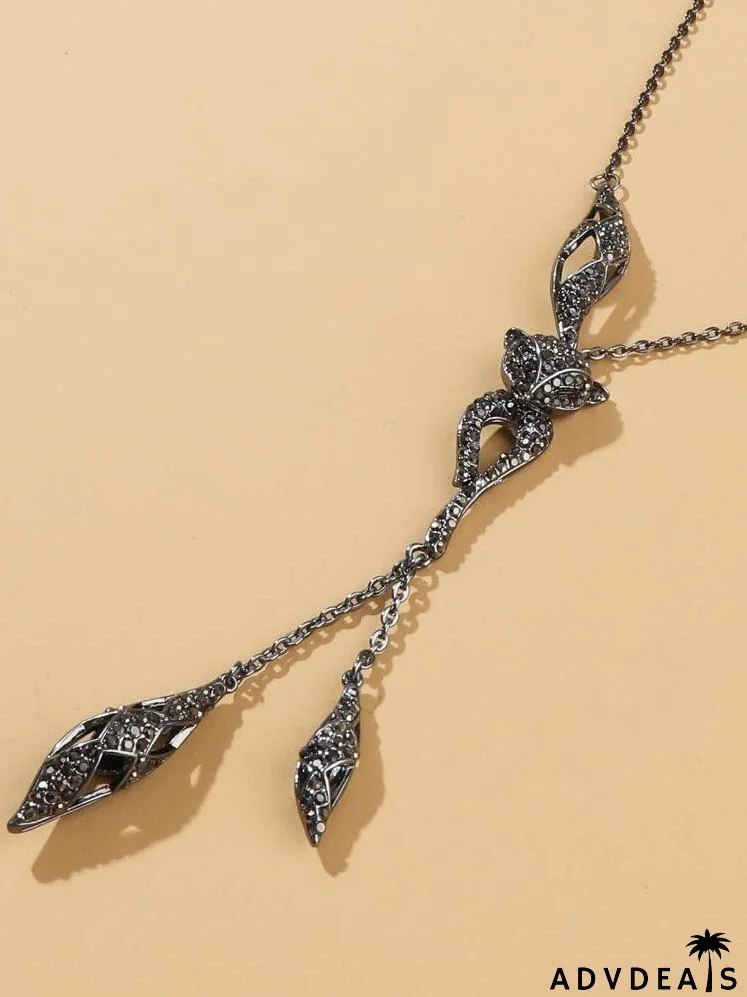 Rhinestone Animal Charm Necklace