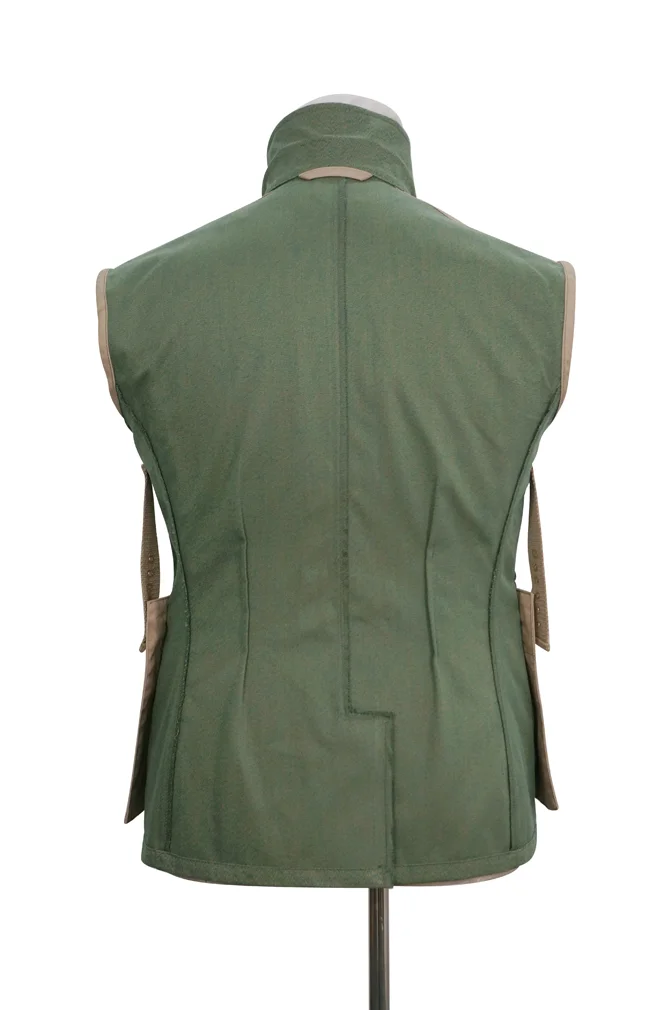   Polizei German EM Mottled Green Open Collar Summer Service Tunic German-Uniform