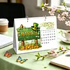 Diamond Art Painting 2027 Desk Calendar Non-Fading DIY Diamond Painting Calendar Ornament Multi Purpose DIY Resin Paintings Desks Kit for Office Home Interior Decoration (monthly festival)