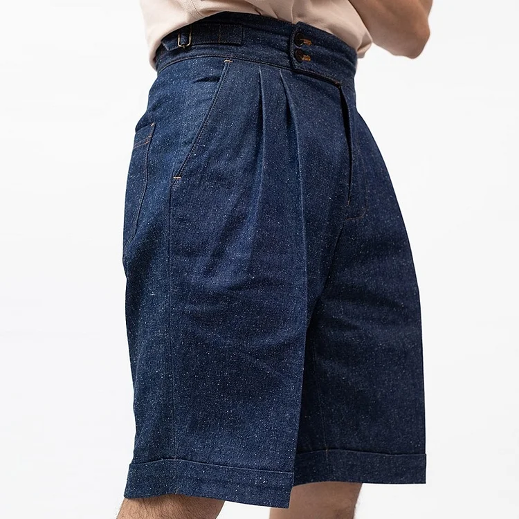 Men's Vintage Naples Paris Button Loose Casual Pants
