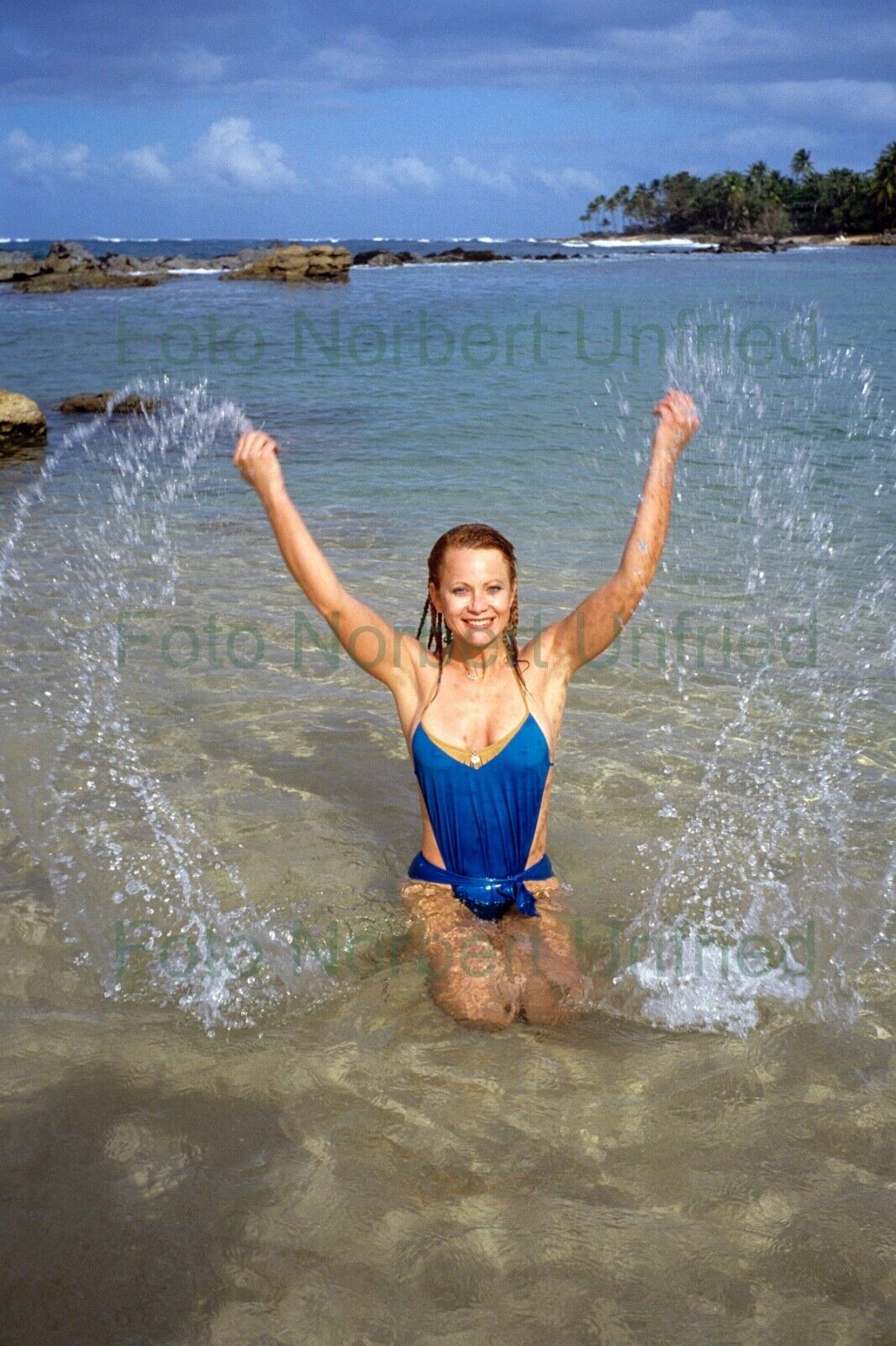 Ute Christensen IN Swimsuit - Photo Poster painting 20 X 30 CM Without Autograph (Nr 2-1