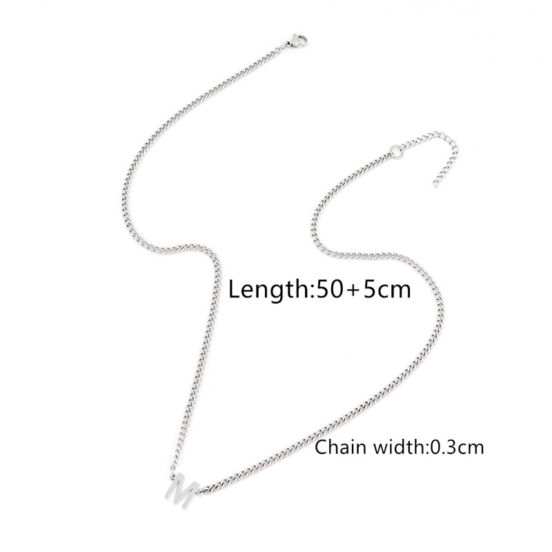Minimalist Classic Style Letter 201 Stainless Steel 304 Stainless Steel Men’s Pendant Necklace Men Pendant Necklaces