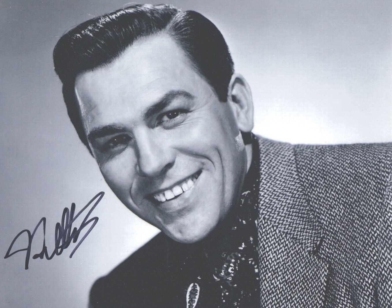 Signed Original B&W Photo Poster painting of Howard Keel of Films