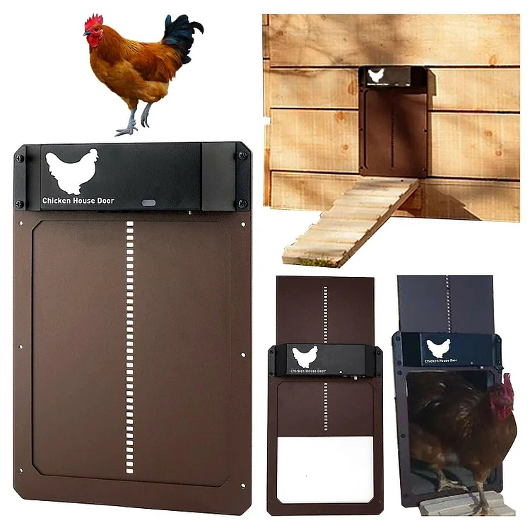 Automatic Chicken Coop Door Light Sensitive Chicken House Door Opener For Feeding Poultry