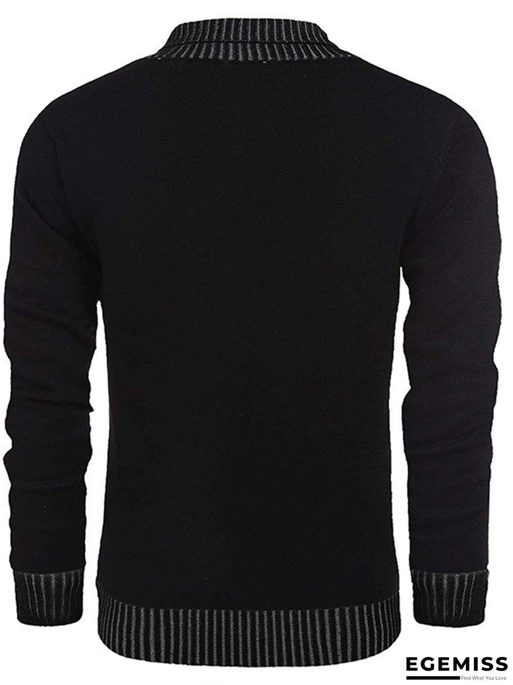 Long Sleeve V-neck Men's Casual Knitting Sweater | EGEMISS
