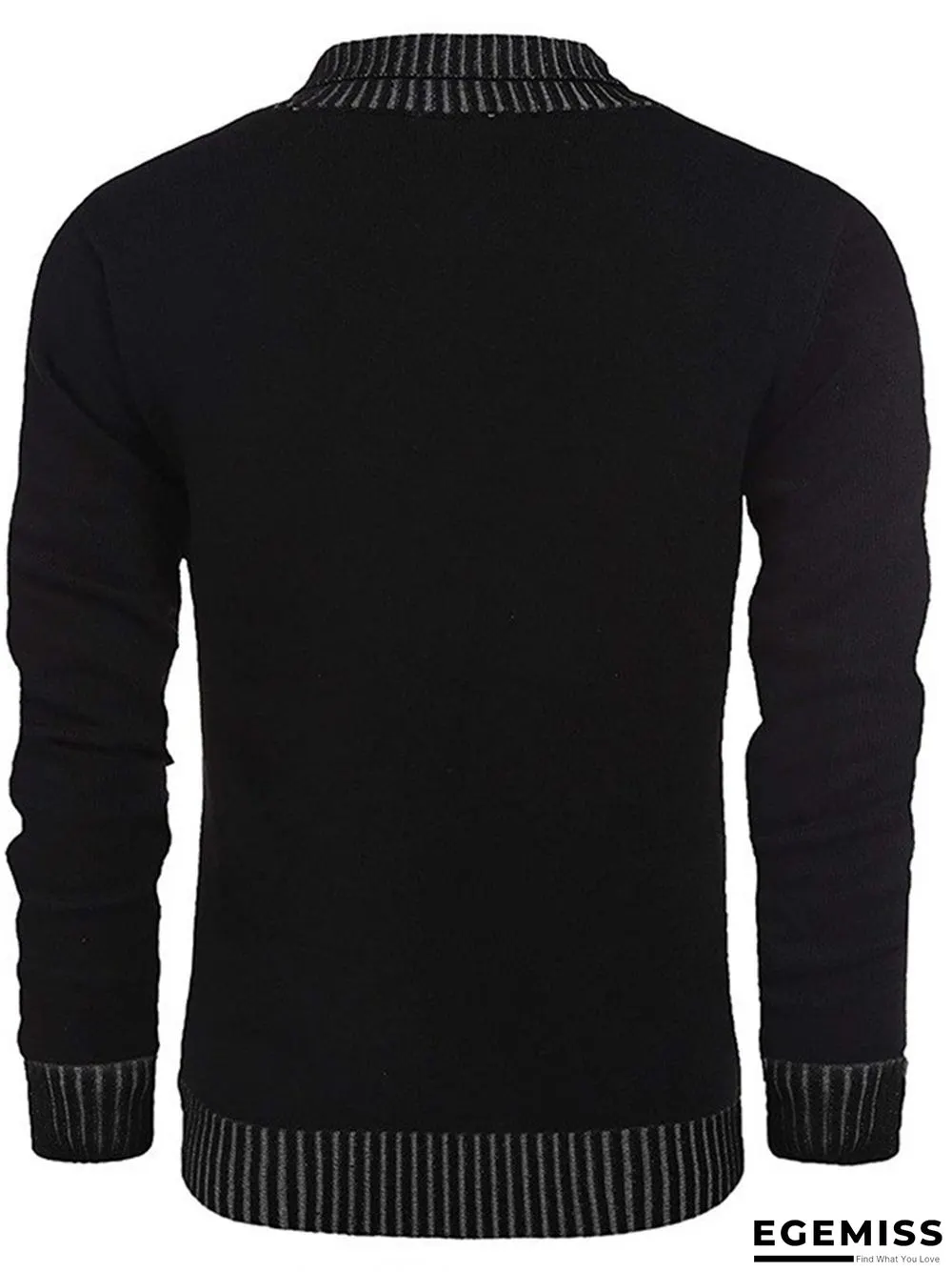 Long Sleeve V-neck Men's Casual Knitting Sweater | EGEMISS