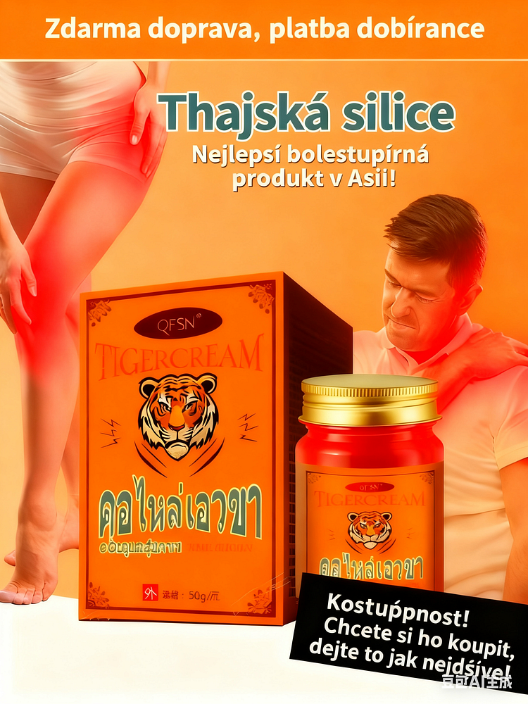 🐯 Thajský tygří balzám, vhodný pro všechny lidi s problémy s klouby