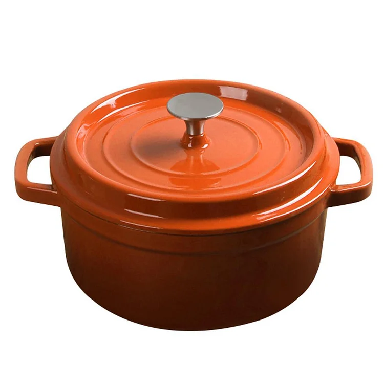 Cast Iron Porcelain Casserole 3.6L Orange 24cm