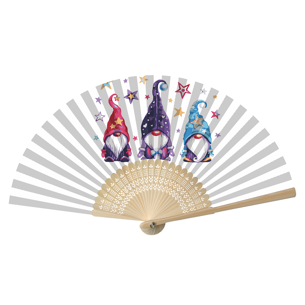 

Xmas Gnome - Paint By Numbers - Folding Fan, 501 Original