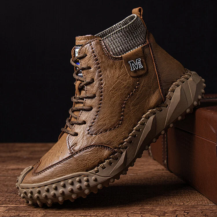 Letclo™ Men Retro Microfiber Leather Non Slip Casual Ankle Boots letclo Letclo