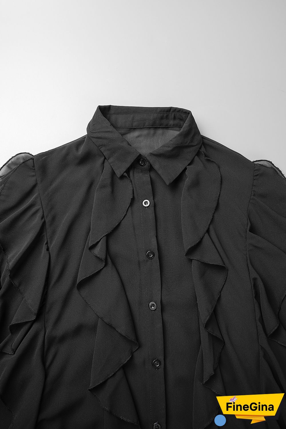 Black Casual Solid Patchwork Asymmetrical Turndown Collar Shirt Dress Dresses