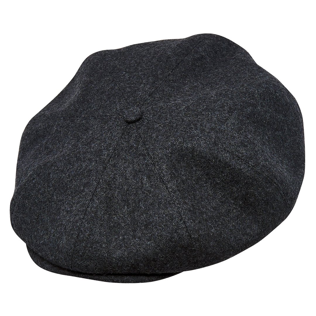 Eight Piece Cap Tweed-Black/Grey
