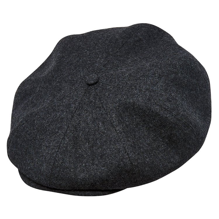 PEAKY BLINDERS Genuine Scottish Harris Tweed 8 Panels Man Cap Black Grey