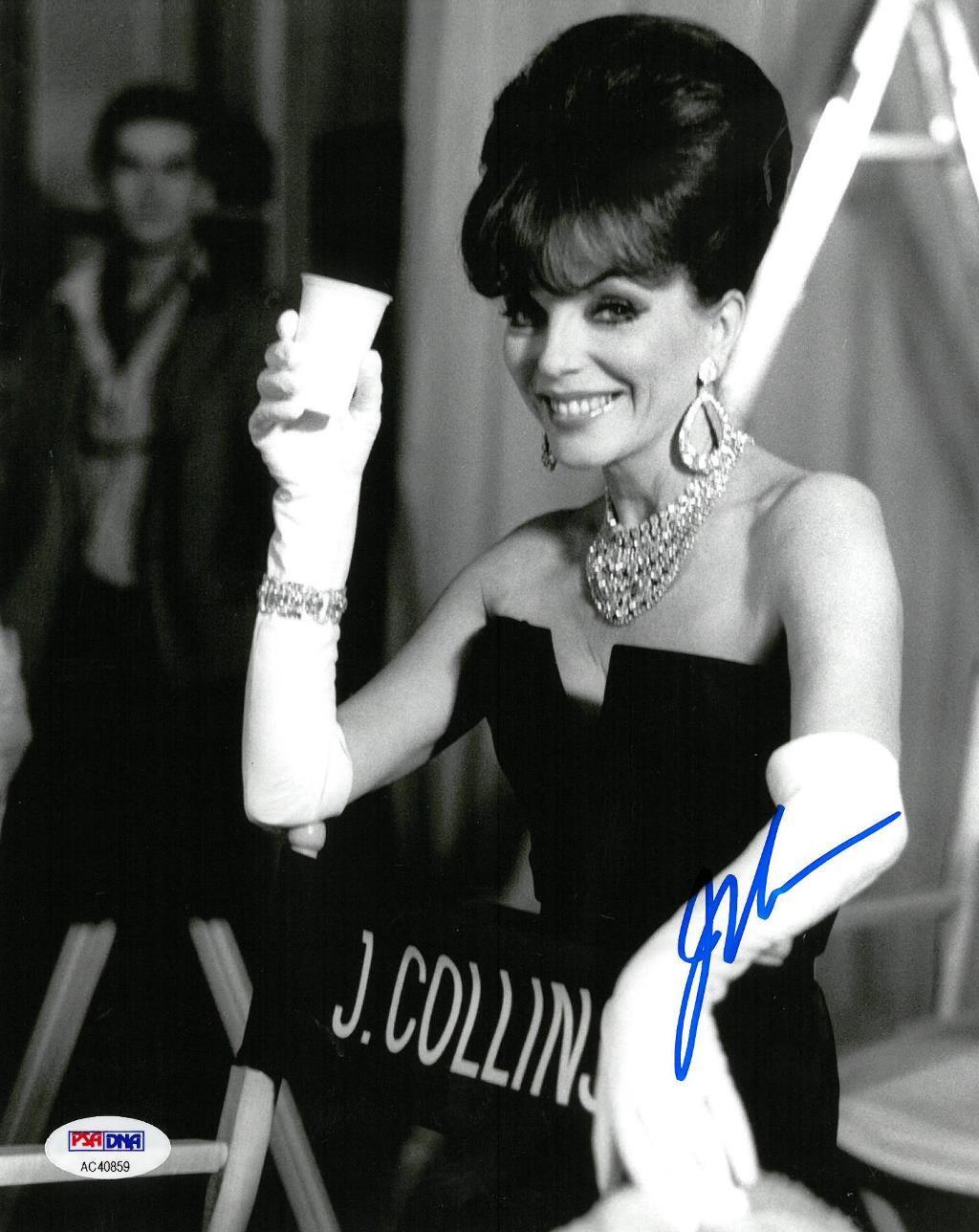 Joan Collins Signed Authentic Autographed 8x10 B/W Photo Poster painting PSA/DNA COA