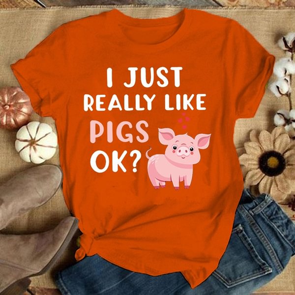 Pig Girl T Shirt, Funny Animal Shirt, Cute Pig Shirt, Pig Lover Tshirt - Shop Trendy Women's Fashion | TeeYours