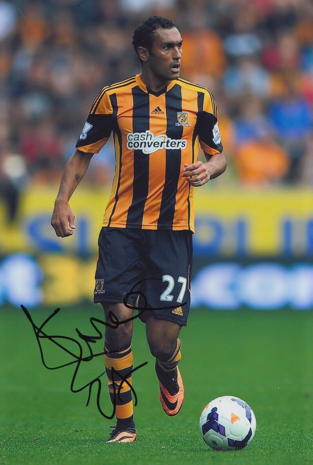 Ahmed Elmohamady Hand Signed 12x8 Photo Poster painting Hull City - Football Autograph.