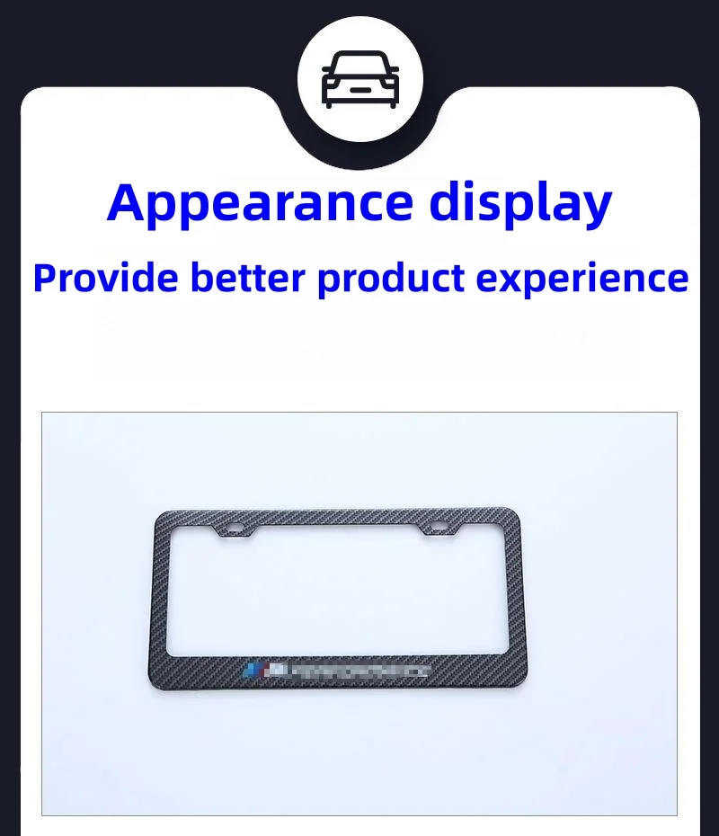 Aluminum alloy license plate frame LOGO printing license plate frame US regulations European regulations