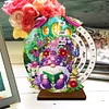 (US Local)Special Shape Flowers Butterfly Diamond Painting Spinning Calendar for Beginners
