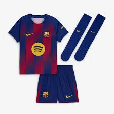 25-26 Barcelona home children's football jersey 1:1 Thailand quality