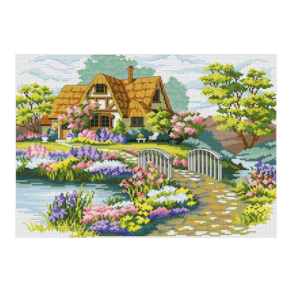 

Beautiful Homes - 11CT Stamped Cross Stitch - 53*41cm, 501 Original